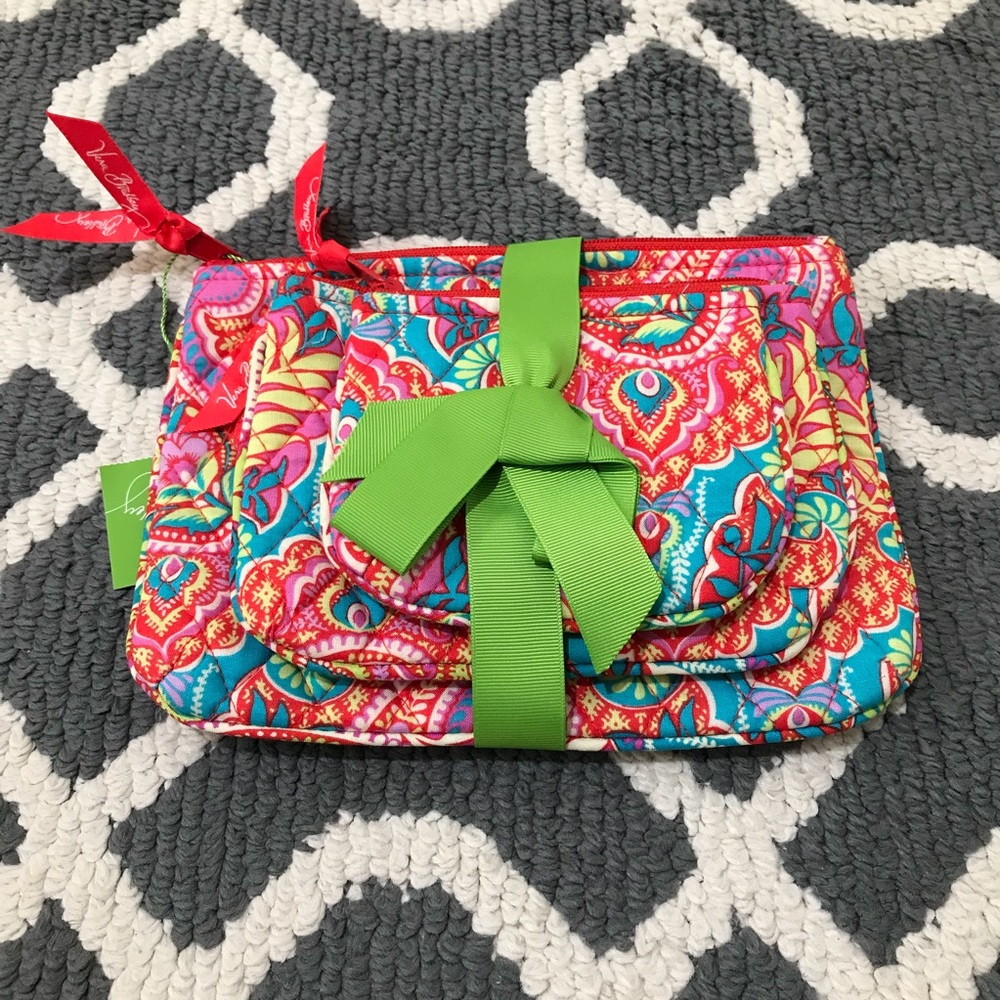 Vera Bradley Cosmetic Trio Paisley in Paradise